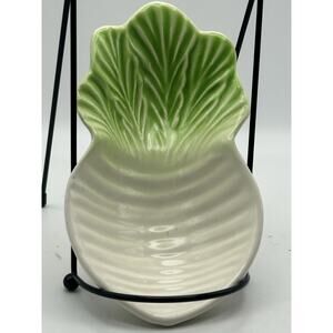 White Radish Majolica Pottery Vegetable Dish Bowl Vintage Made in Brazil 7”